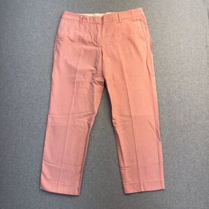 J Crew Pants Women's 8 Pink Chino Cropped Academia Preppy Office Teacher